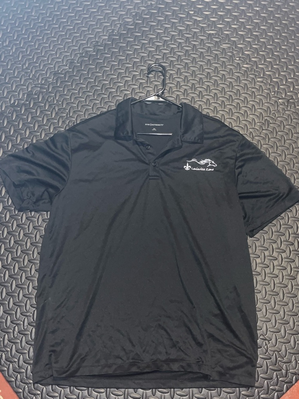 Port Authority Black Performance Polo with Embroidered Logo